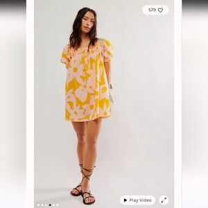 Free People Mila Printed Mini dress size‎ Xsmall NWT
